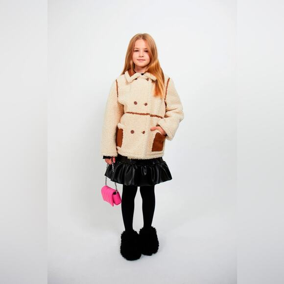 NWOT Stand Studio Chloe Mini Faux Shearling Jacket 10 - Picture 2 of 7